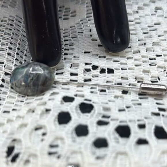Labradorite Cabochon Stick Pin - Picture 1 of 3